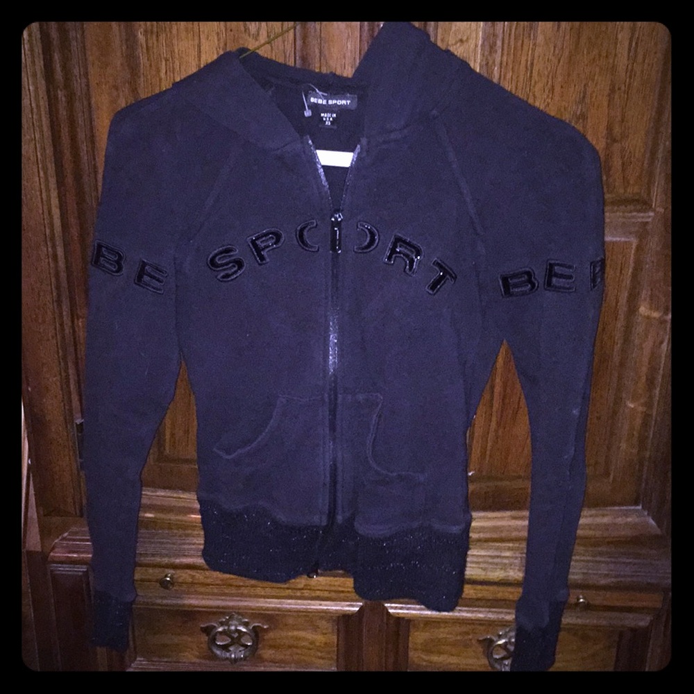 Bebe Sport Black Zip-Up XS & free black pants XS